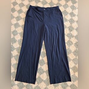 J.JILL Wearever Collection Straight Leg Navy Trousers Pants Minimalist Classic L